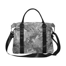 Load image into Gallery viewer, Graffiti Abstract Black and White Large Capacity Duffle Bag (Model 1715)