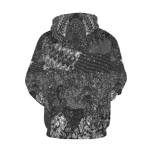 Load image into Gallery viewer, Dark Paisley Black and white All Over Print Hoodie for Men/Large Size (USA Size) (Model H13)