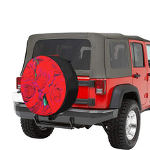 Load image into Gallery viewer, Rose Bouquet Flower Red 34 Inch Spare Tire Cover