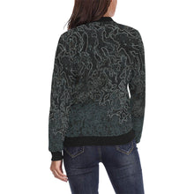 Load image into Gallery viewer, Moss Glowing All Over Print Bomber Jacket for Women (Model H36)