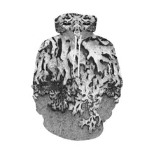 Load image into Gallery viewer, Moss Black and White All Over Print Hoodie for Men/Large Size (USA Size) (Model H13)