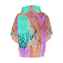 Load image into Gallery viewer, Mermaid MMZ Pink All Over Print Hoodie for Women (USA Size) (Model H13)