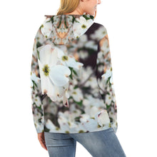 Load image into Gallery viewer, Arkansas Dogwood Flower All Over Print Hoodie (for Women)