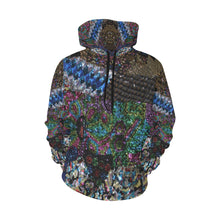 Load image into Gallery viewer, Dark Paisley All Over Print Hoodie for Women (USA Size) (Model H13)