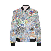 Load image into Gallery viewer, Fun and Fancy Paisley Negative All Over Print Bomber Jacket for Women (Model H36)