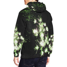 Load image into Gallery viewer, Fireworks Flower Green All Over Print Hoodie for Men/Large Size (USA Size) (Model H13)