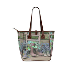 Load image into Gallery viewer, Blooming Boots Flower Blue Classic Tote Bag (Model 1644)