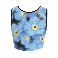 Load image into Gallery viewer, Forget Me Not Flower Women's Crop Top (Model T42)