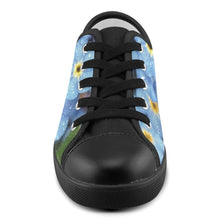 Load image into Gallery viewer, Forget Me Not Flower Canvas Kid's Shoes (Model 016)