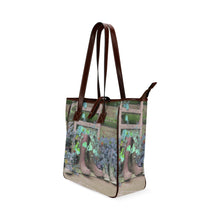 Load image into Gallery viewer, Blooming Boots Flower Blue Classic Tote Bag (Model 1644)