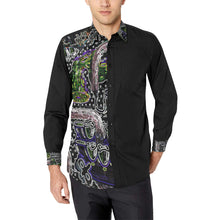 Load image into Gallery viewer, Complex Graffiti Glowing Men's All Over Print Casual Dress Shirt (Model T61)