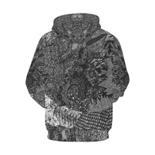 Load image into Gallery viewer, Cresent Paisley Black and White All Over Print Hoodie for Men/Large Size (USA Size) (Model H13)
