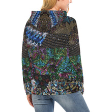 Load image into Gallery viewer, Dark Paisley All Over Print Hoodie for Women (USA Size) (Model H13)