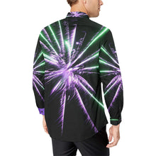 Load image into Gallery viewer, Fireworks Star Purple Men's All Over Print Casual Dress Shirt (Model T61)