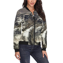 Load image into Gallery viewer, Aerial Ground All Over Print Bomber Jacket for Women (Model H36)