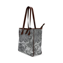 Load image into Gallery viewer, Pleasantly Paisley Black and White Classic Tote Bag (Model 1644)