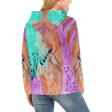 Load image into Gallery viewer, Mermaid MMZ Pink All Over Print Hoodie for Women (USA Size) (Model H13)