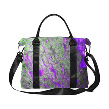 Load image into Gallery viewer, Marbled Abstract Purple Large Capacity Duffle Bag (Model 1715)