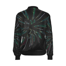 Load image into Gallery viewer, Fireworks Burst Glowing All Over Print Bomber Jacket for Women (Model H36)