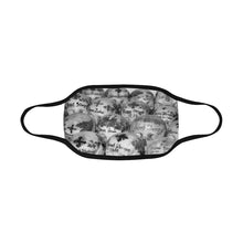 Load image into Gallery viewer, Painted Skulls Black and White Mouth Mask in One Piece (2 Filters Included) (Model M02)