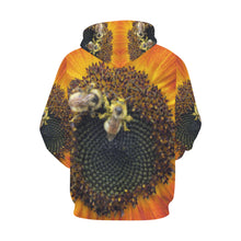 Load image into Gallery viewer, Busy Bee Sunflower All Over Print Hoodie (for Women)