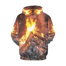 Load image into Gallery viewer, Burst into Flames All Over Print Hoodie for Women (USA Size) (Model H13)