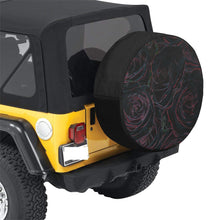 Load image into Gallery viewer, Rose Bouquet Flower Glowing 34 Inch Spare Tire Cover