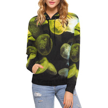 Load image into Gallery viewer, Jellyfish Yellow and Blue All Over Print Hoodie for Women (USA Size) (Model H13)