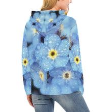 Load image into Gallery viewer, Forget Me Not Flower All Over Print Hoodie (for Women)