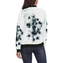 Load image into Gallery viewer, Fireworks Flower Negative All Over Print Bomber Jacket for Women (Model H36)