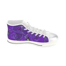 Load image into Gallery viewer, Rose Bouquet Flower Purple Women's Classic High Top Canvas Shoes (Model 017)
