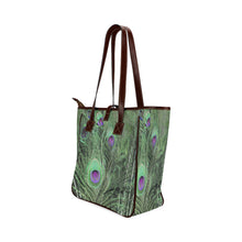 Load image into Gallery viewer, Peacock Feathers Green Classic Tote Bag (Model 1644)