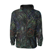 Load image into Gallery viewer, Graffiti Abstract Glowing All Over Print Quilted Windbreaker for Men (Model H35)