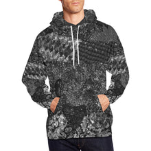 Load image into Gallery viewer, Dark Paisley Black and white All Over Print Hoodie for Men/Large Size (USA Size) (Model H13)