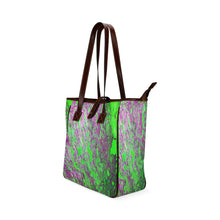 Load image into Gallery viewer, Marbled Abstract Green and Purple Classic Tote Bag (Model 1644)