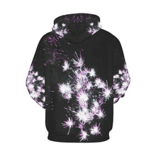 Load image into Gallery viewer, Fireworks Flower Purple All Over Print Hoodie for Women (USA Size) (Model H13)