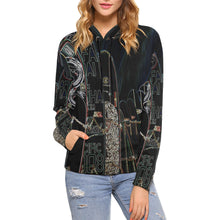 Load image into Gallery viewer, Surfboards Glowing All Over Print Hoodie for Women (USA Size) (Model H13)