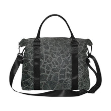 Load image into Gallery viewer, Crackle Black Large Capacity Duffle Bag (Model 1715)