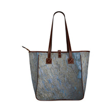 Load image into Gallery viewer, Marbled Abstract Blue Classic Tote Bag (Model 1644)