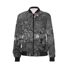 Load image into Gallery viewer, Paisley Matters Black and White All Over Print Bomber Jacket for Women (Model H36)