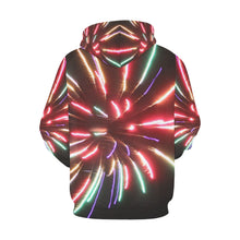 Load image into Gallery viewer, Fireworks Burst All Over Print Hoodie for Women (USA Size) (Model H13)
