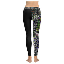 Load image into Gallery viewer, Complex Graffiti Glowing with Black Low Rise Leggings (Invisible Stitch) (Model L05)
