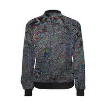 Load image into Gallery viewer, I Spy Paisley Glowing All Over Print Bomber Jacket for Women (Model H36)