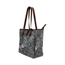 Load image into Gallery viewer, Holiday Paisley Black and White Classic Tote Bag (Model 1644)