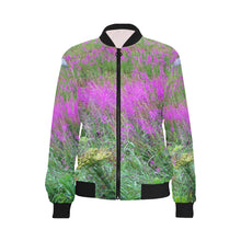 Load image into Gallery viewer, Fireweed Flower All Over Print Bomber Jacket for Women (Model H36)
