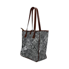 Load image into Gallery viewer, Holiday Paisley Black and White Classic Tote Bag (Model 1644)