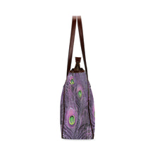 Load image into Gallery viewer, Peacock Feathers Purple Classic Tote Bag (Model 1644)