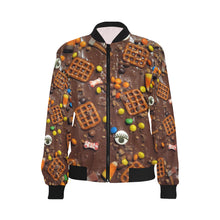 Load image into Gallery viewer, Group Halloween Candy All Over Print Bomber Jacket for Women (Model H36)