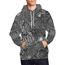 Load image into Gallery viewer, Fun and Fancy Paisley Black and White All Over Print Hoodie for Men/Large Size (USA Size) (Model H13)