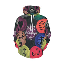 Load image into Gallery viewer, Dante's Inferno All Over Print Hoodie for Women (USA Size) (Model H13)